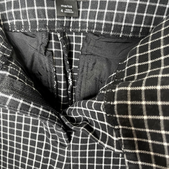 Ann Taylor Marisa Black & White Checker Pants Size 4 - Picture 7 of 11